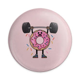 Funny Donut Pinback Button, Weightlifting Donut Badge, Gym Humor Button, Cute Food Button, Workout Gift, Fitness Motivation Pinback Button - Tawshia